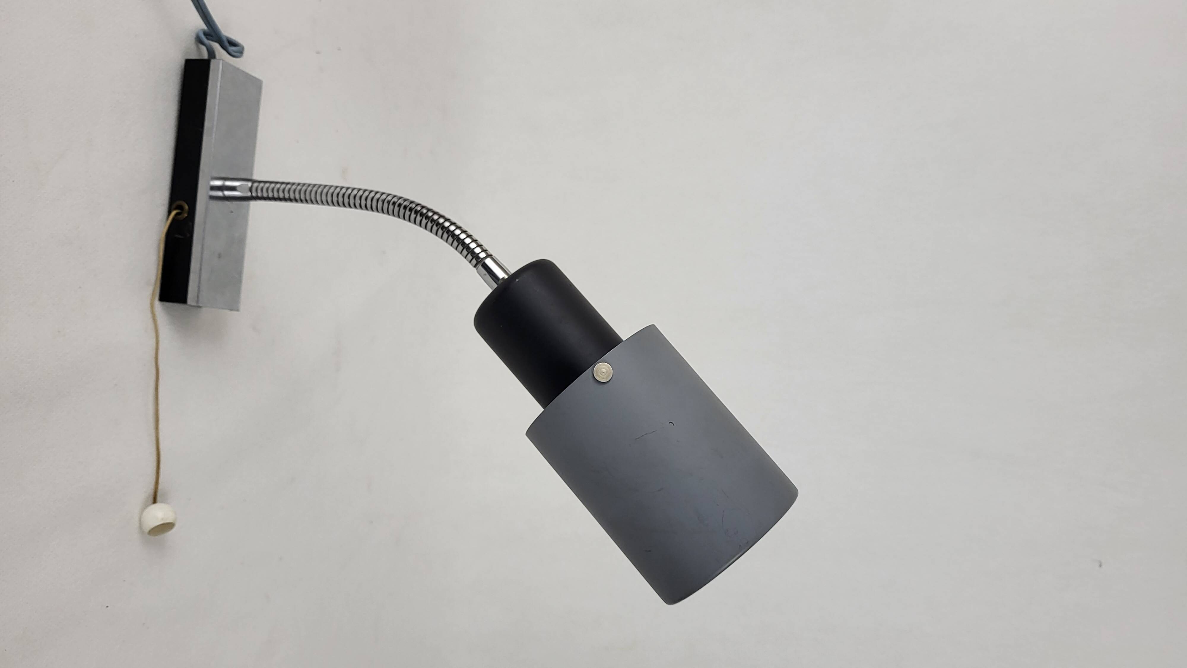 Flexible wall lamp 1960 metal