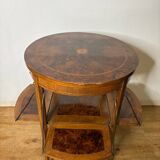 English tea table, with system, modular shelf and removable top, 1920