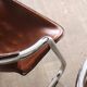 Set of 6 tubular chrome and saddle leather dining chairs for Metaform, 1970