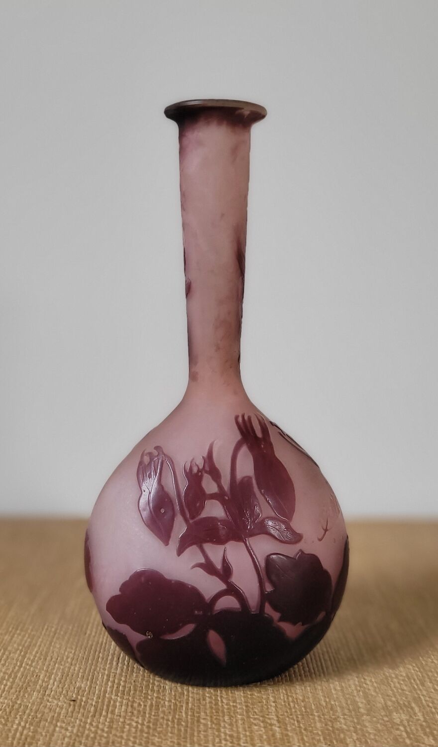 Soliflore vase signed Gallé