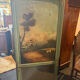 Antique trumeau with hunting scene - Oil on canvas and mirror - Panel