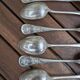 Set of 6 silver plated metal forks and spoons 20g with medallion f