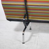 Compact sofa Eames Vitra Alexander Girard Miller stripe fabric