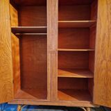 Wicker rattan bamboo wardrobe 1950 1960
