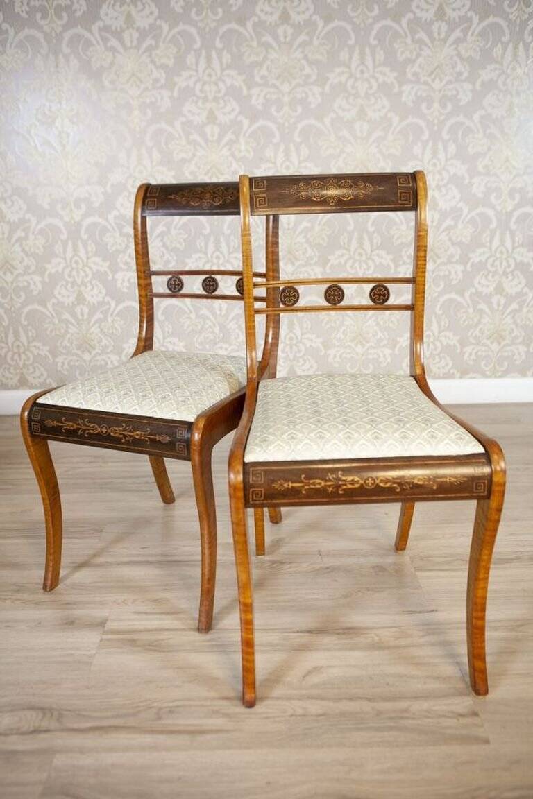 19th Century English Chairs in Sheraton Style, Set of 5