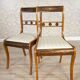 Chaises anglaises du 19ème siècle dans le style Sheraton, ensemble de 5