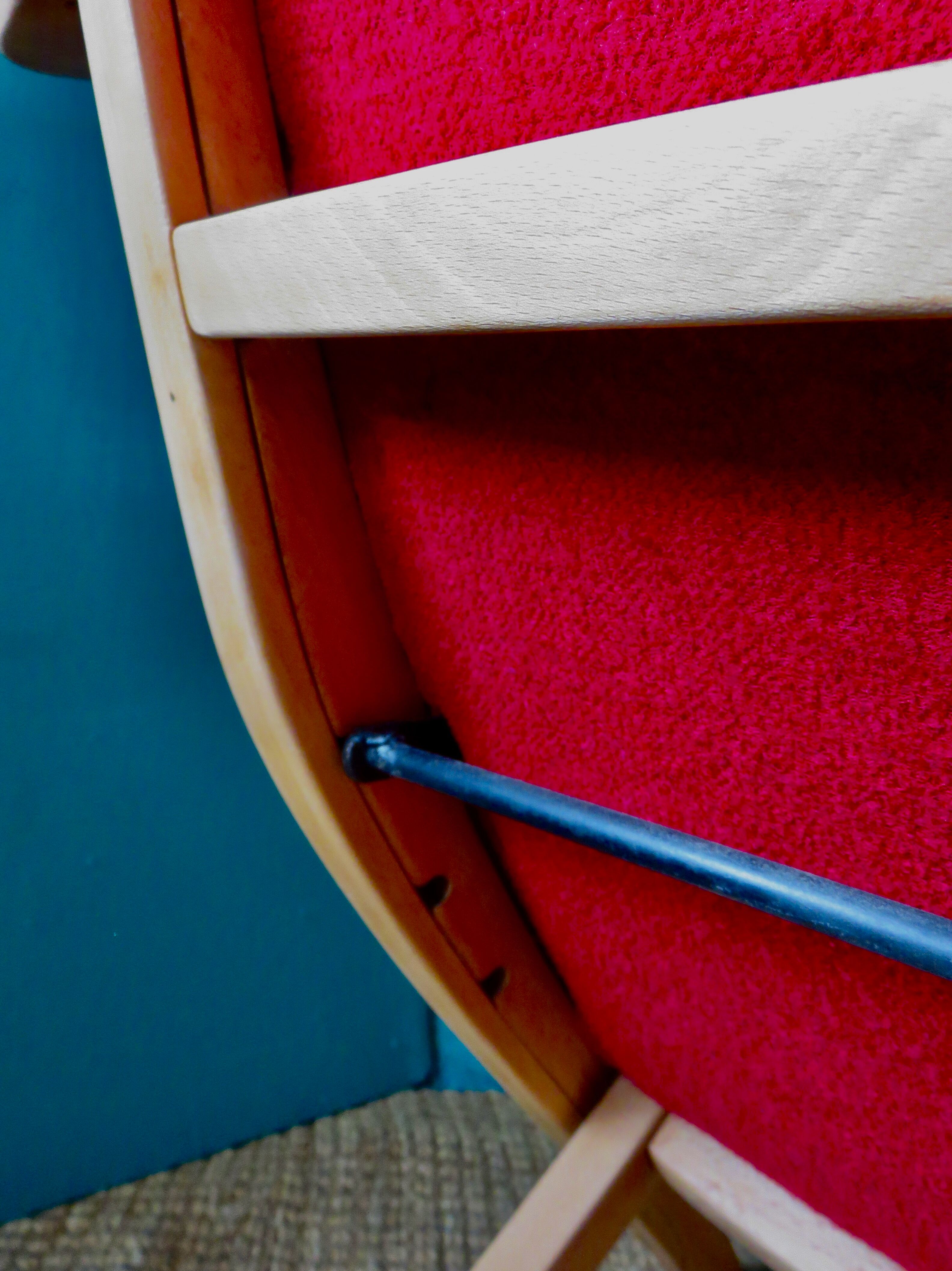 Pair of red armchairs. Denmark 1950