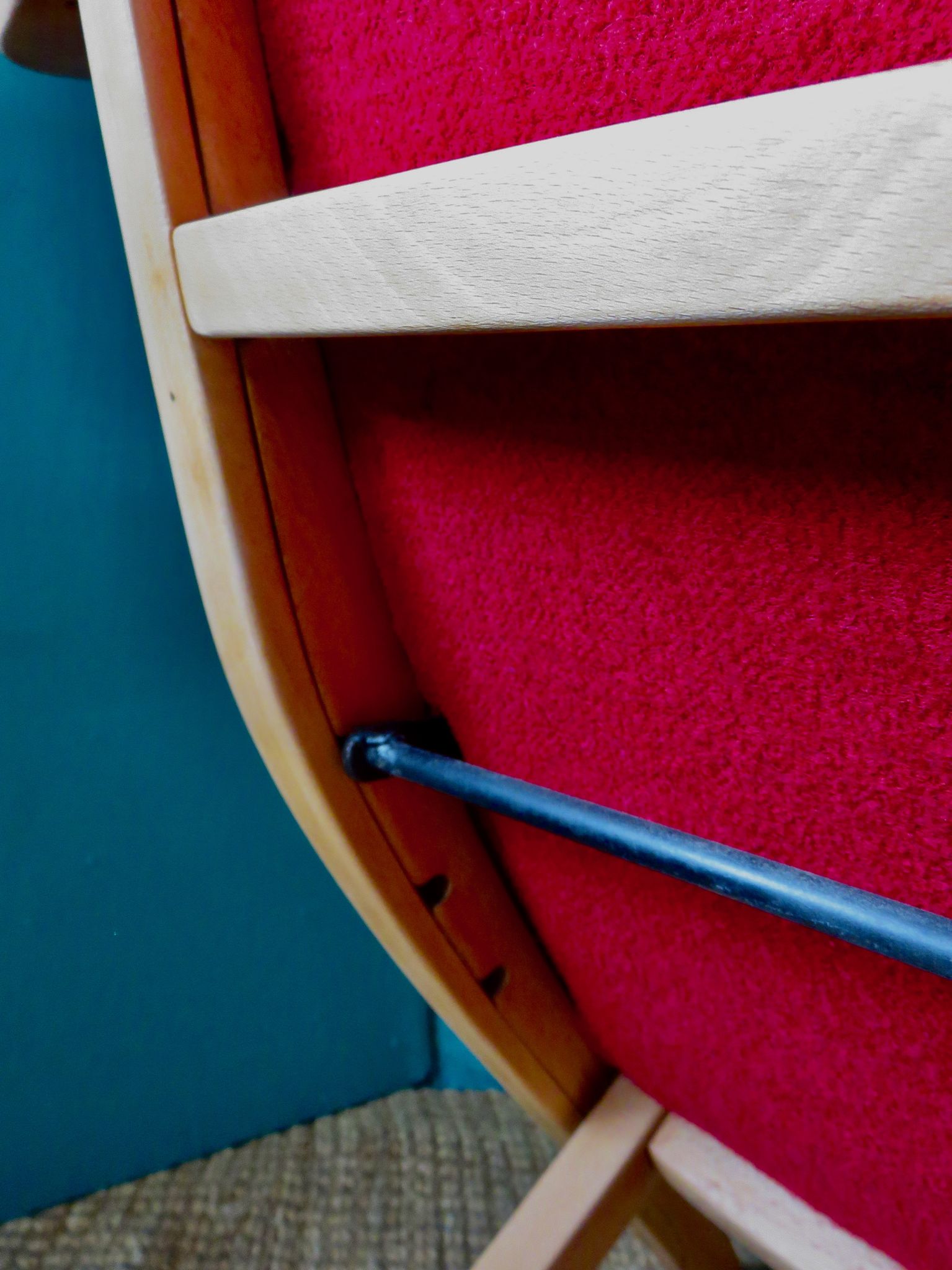 Pair of red armchairs. Denmark 1950