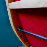 Paire de fauteuils rouges Danemark 1950