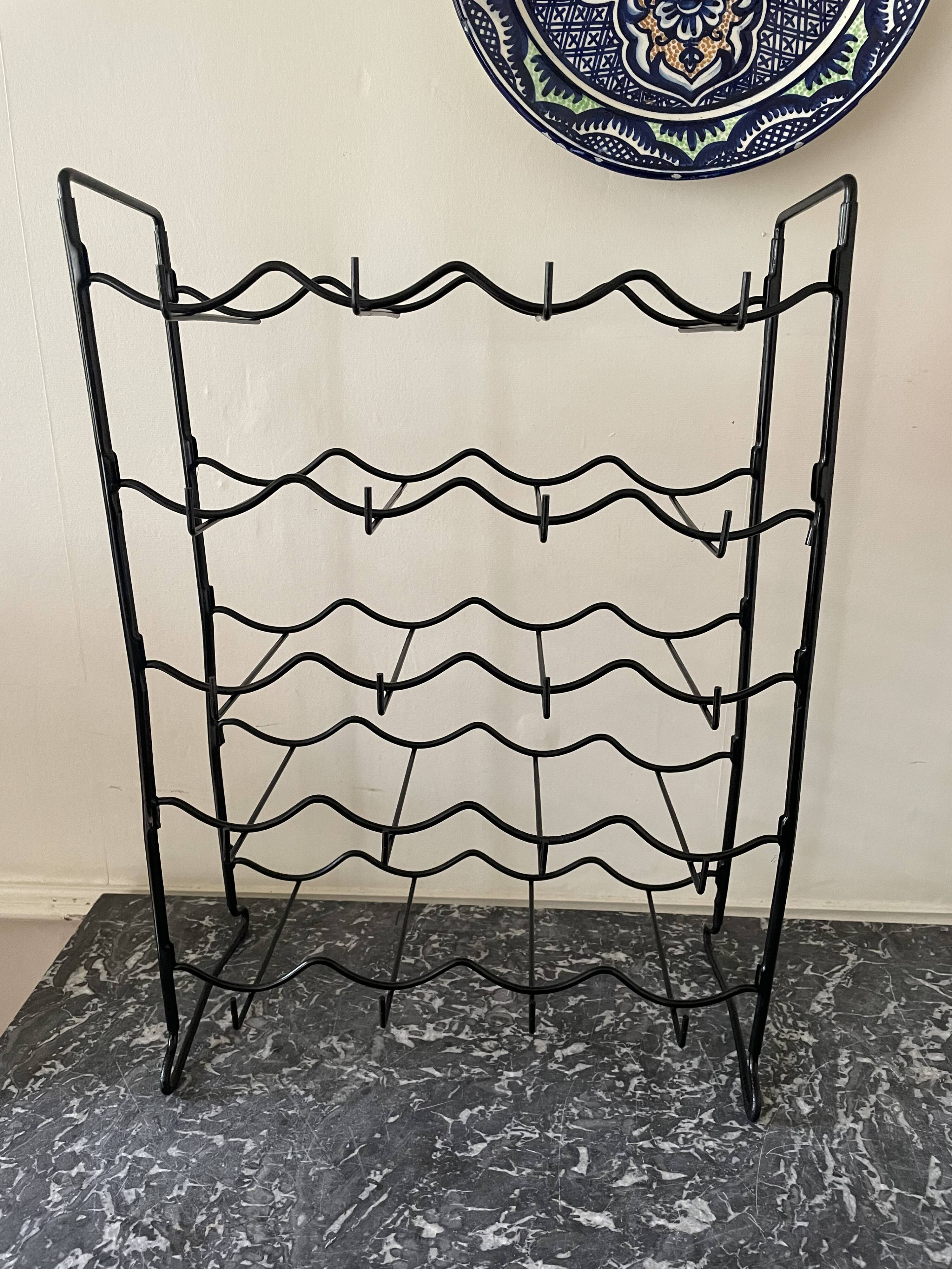 Vintage black bottle holder