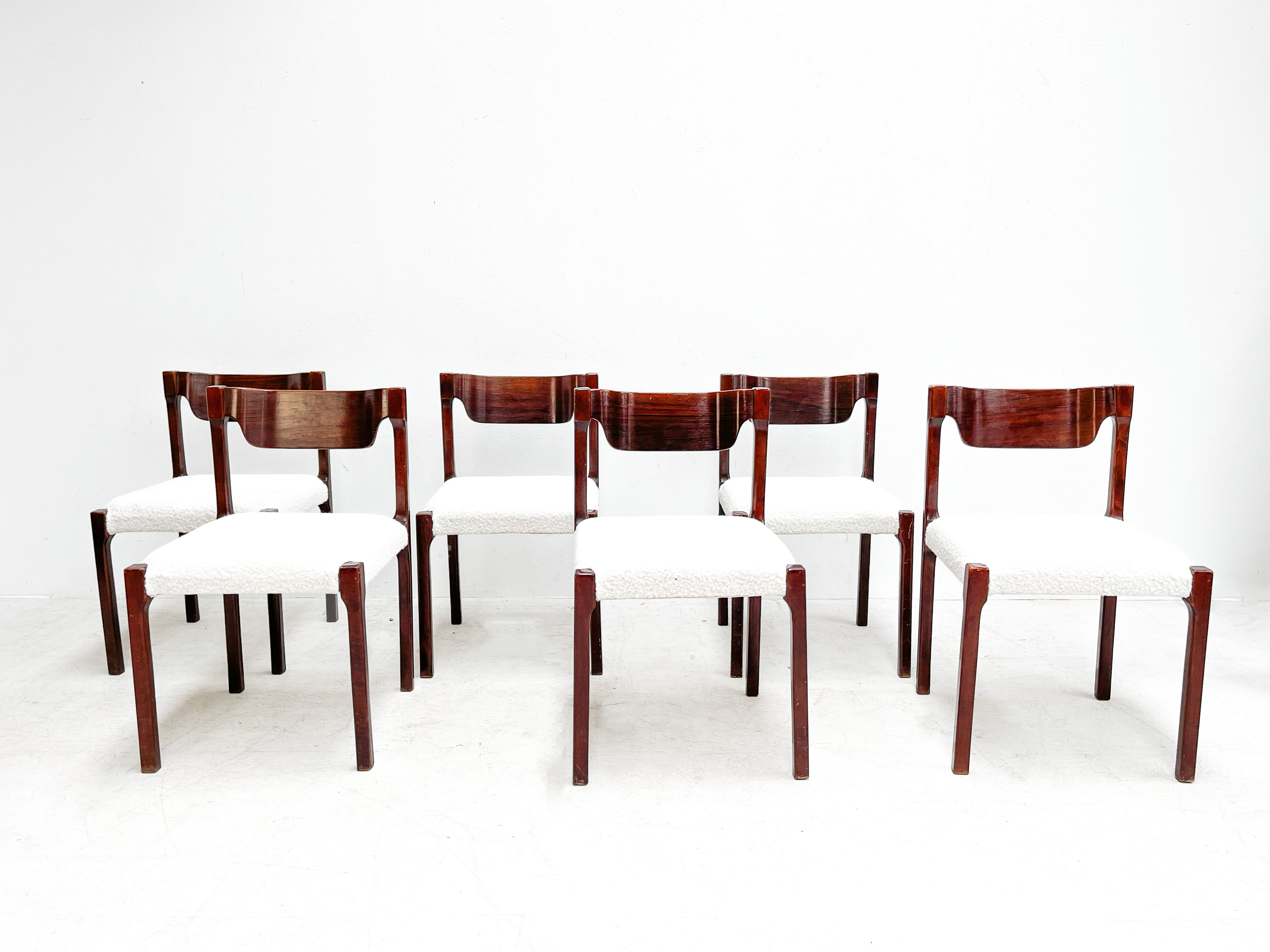 Set of six Italian dining chairs