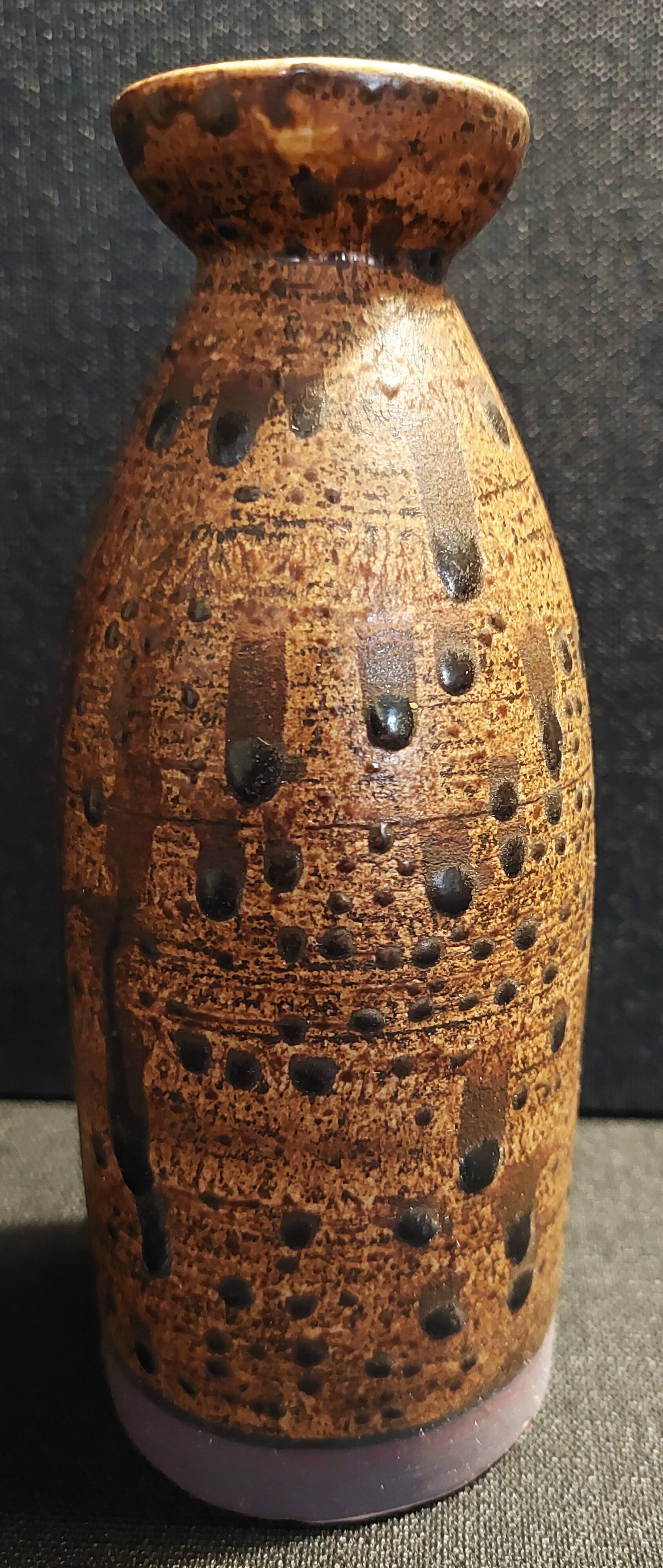 Vase in pyrite sandstone unsigned ceramic 20th century