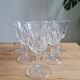 Service of 6 chiseled wine glasses