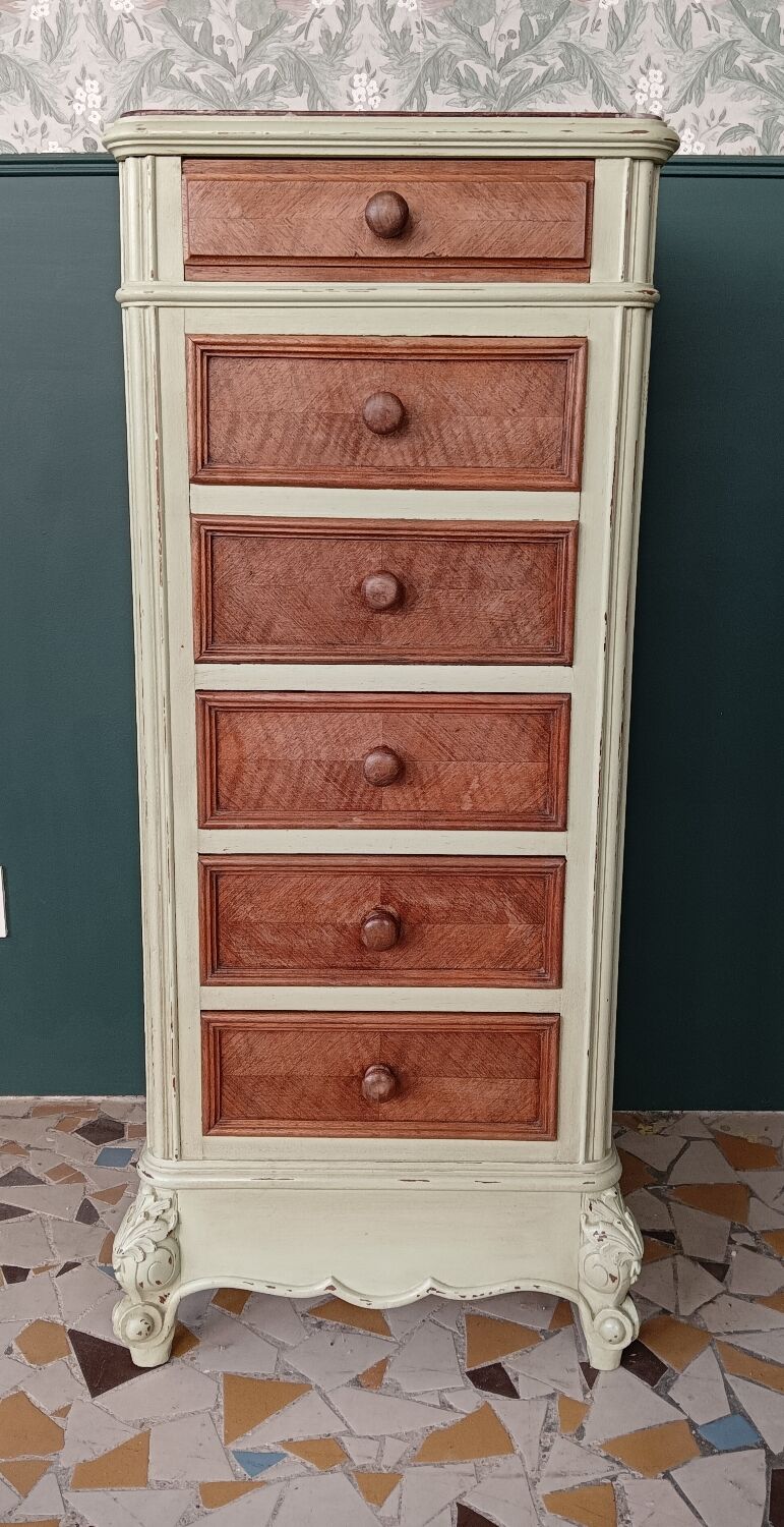 Chiffonnier revisited in almond green