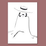 Madame n ° 3-30x42cm