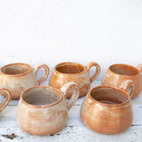 7 sandstone cups