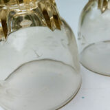 3 verres bas sur pied Art Déco