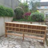 Vintage pitch pine furniture, 20 lockers, 2 mobile shelves.