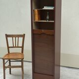 Vintage 1970s filing cabinet with curtains