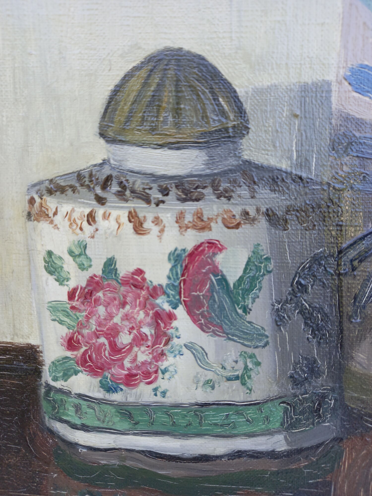 Painting bouquet of flowers Art Deco
