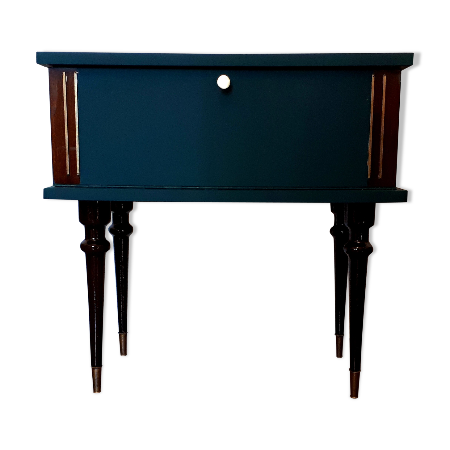 Vintage blue bedside table 60s