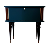 Vintage blue bedside table 60s