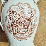 Vintage ceramic pitcher alfred meakin england fair winds new york state seal