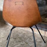 Leather chair by Pierre Guariche