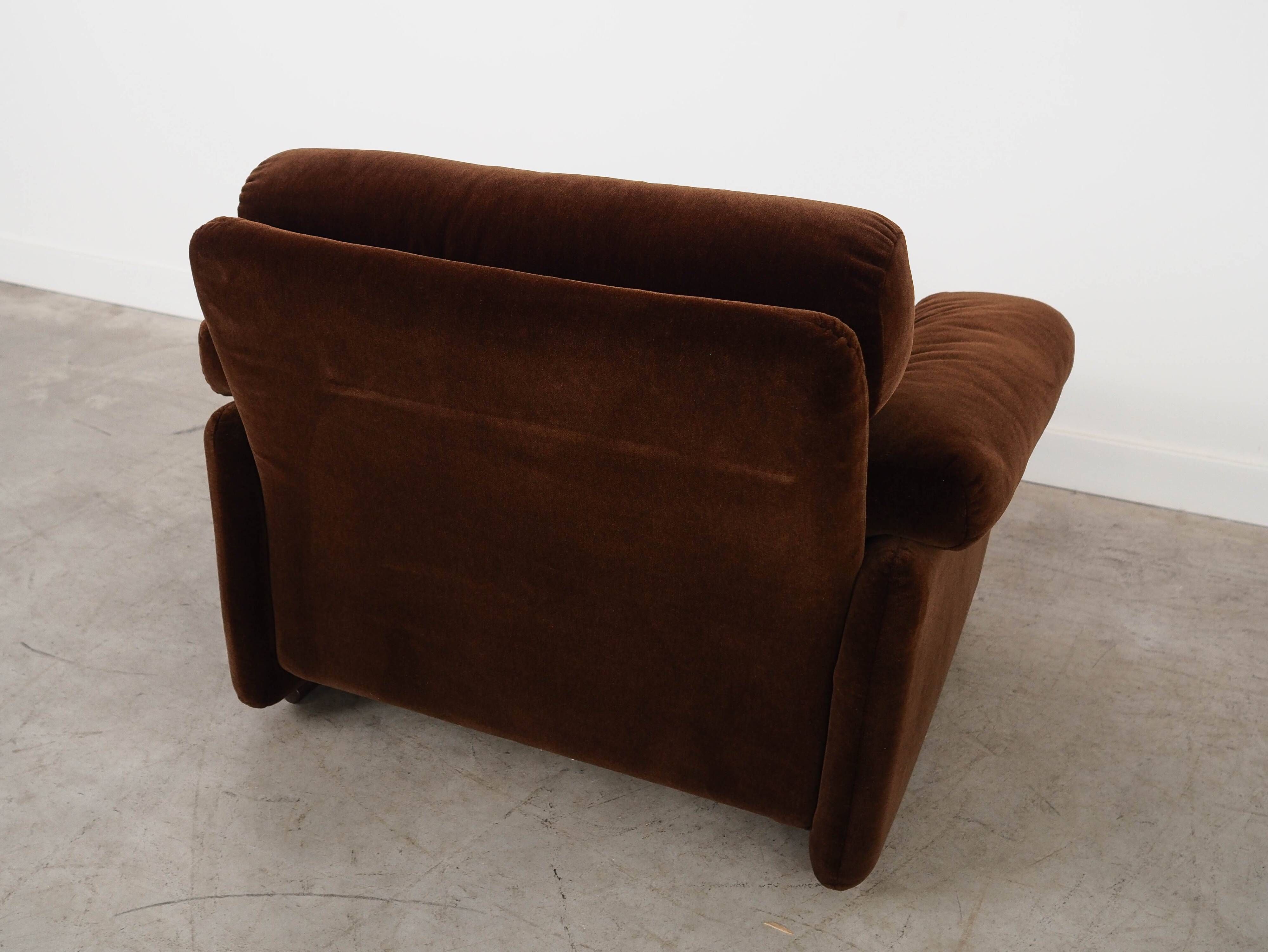 Brown armchair Coronado, Italian design, 1960s, manufacturer: B&B Italia, d
