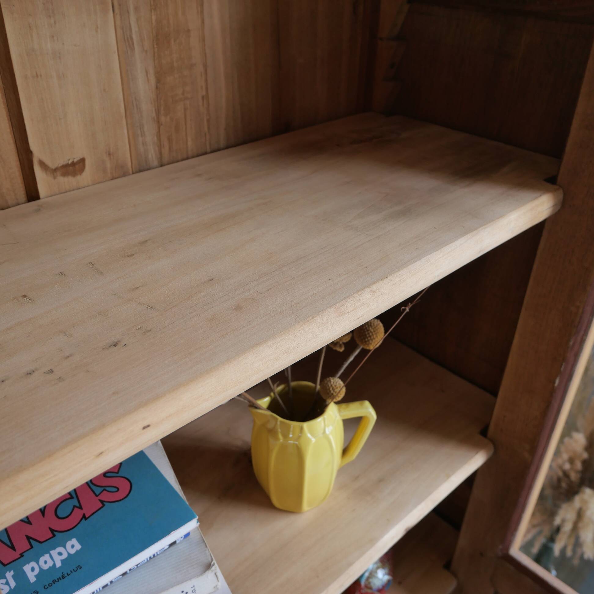 Oak display cabinet bookcase
