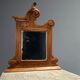 Antique walnut bedside tables with grey marble, Italy, 19th century.
