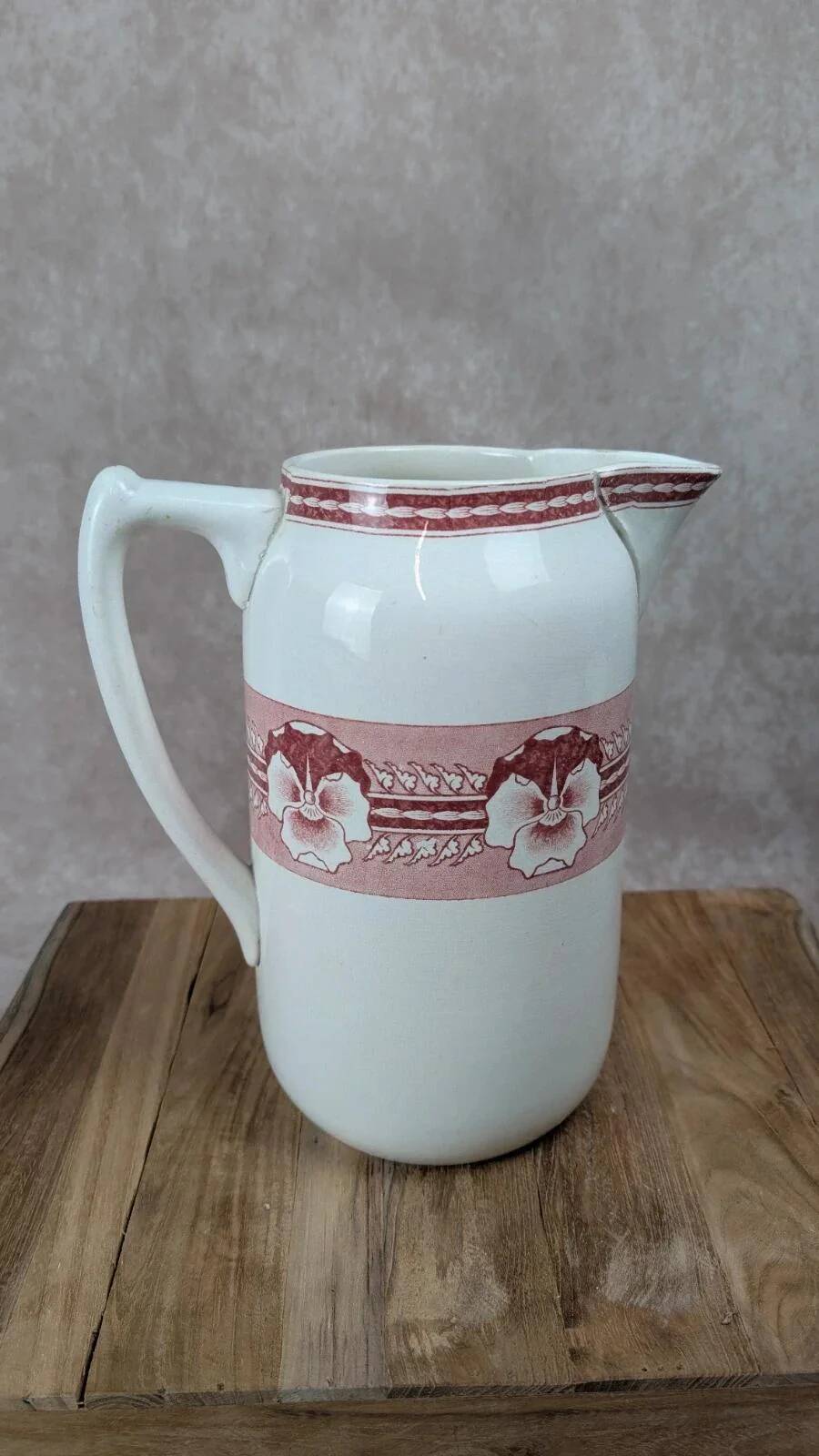 Grand pot de toilette ancien Digoin modèle Parma
