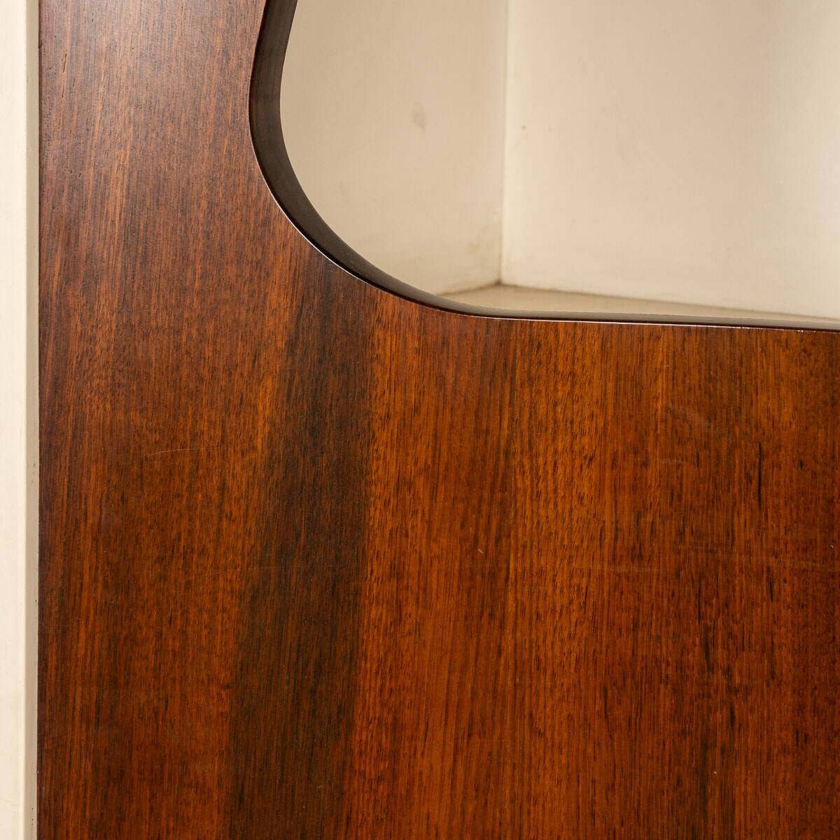 20thC ITALIAN STANDING DRY BAR IN HARDWOOD & CREAM LAMINATE c.1970