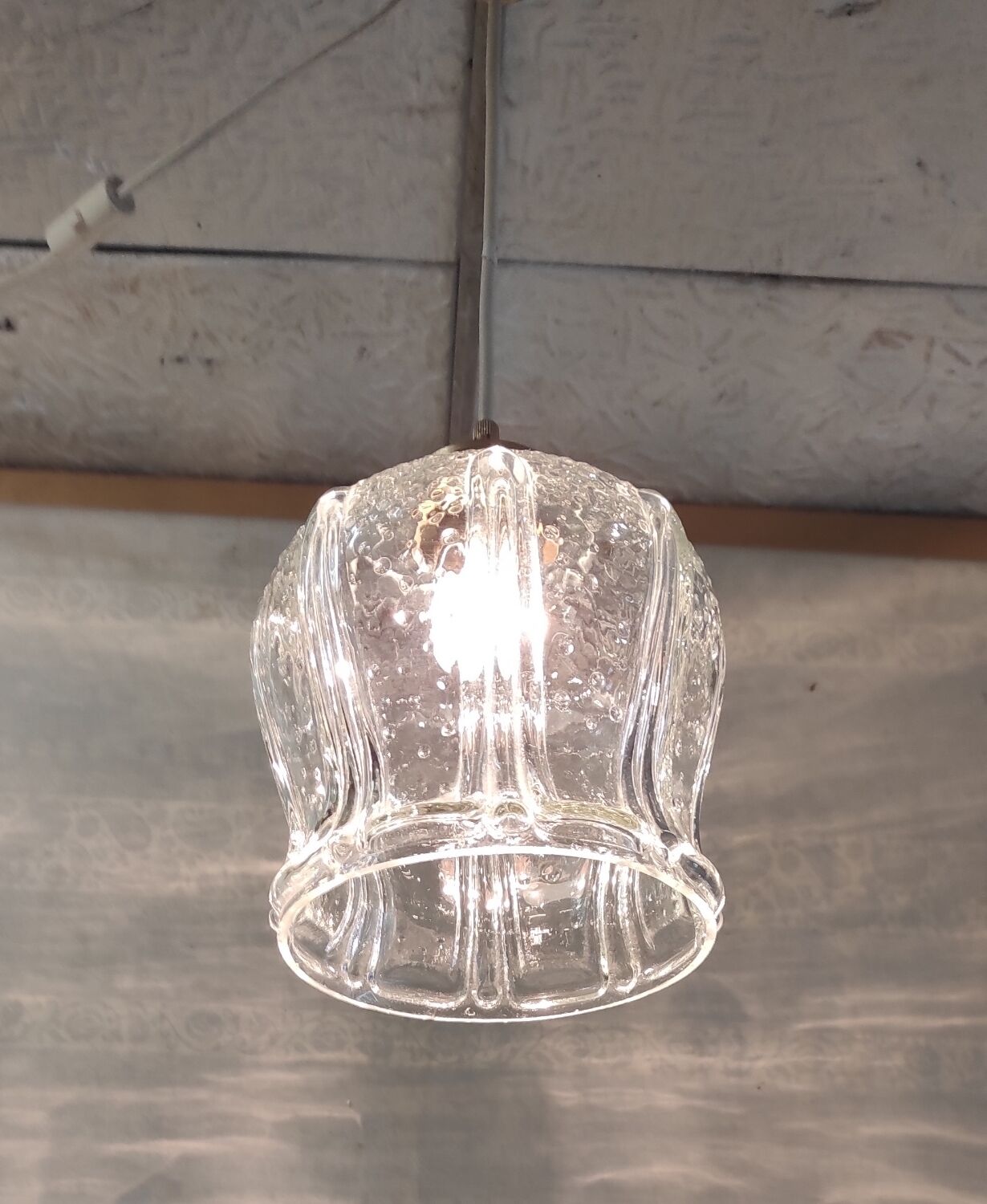 Art Deco portable lamp in glass - mid 20th century