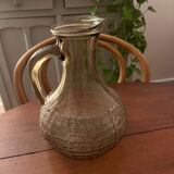 Vintage smoked glass decanter