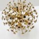 Large Floral Crystal Glass Ball Chandelier by Palwa