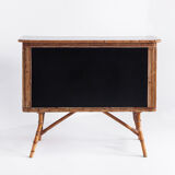 Vintage bar counter in canning and rattan. France, 50s.