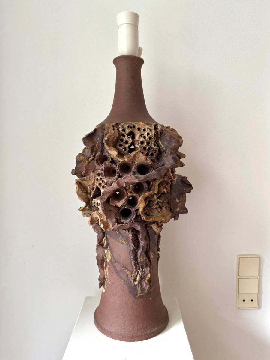 Table lamp by Bodil Marie Nielsen, denmark,  brutalist, 1960s