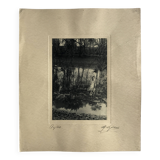 Georges lefebvre, reflets, photographie en n&b, vers 1930. signée à l'encre