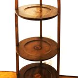 Wooden service with three trays