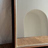 Petit miroir arrondi, cadre en bois, encadrement doré H49,5