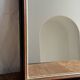 Small rounded mirror, wooden frame, gold frame H49.5