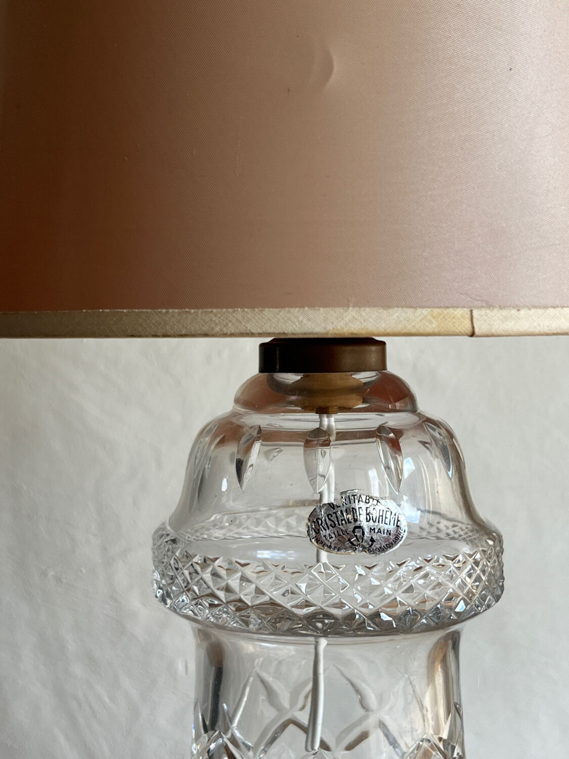Vintage Bohemian crystal lamp