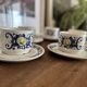 5 tasses et coupelles vintage Villeroy & Boch modèle Cadiz