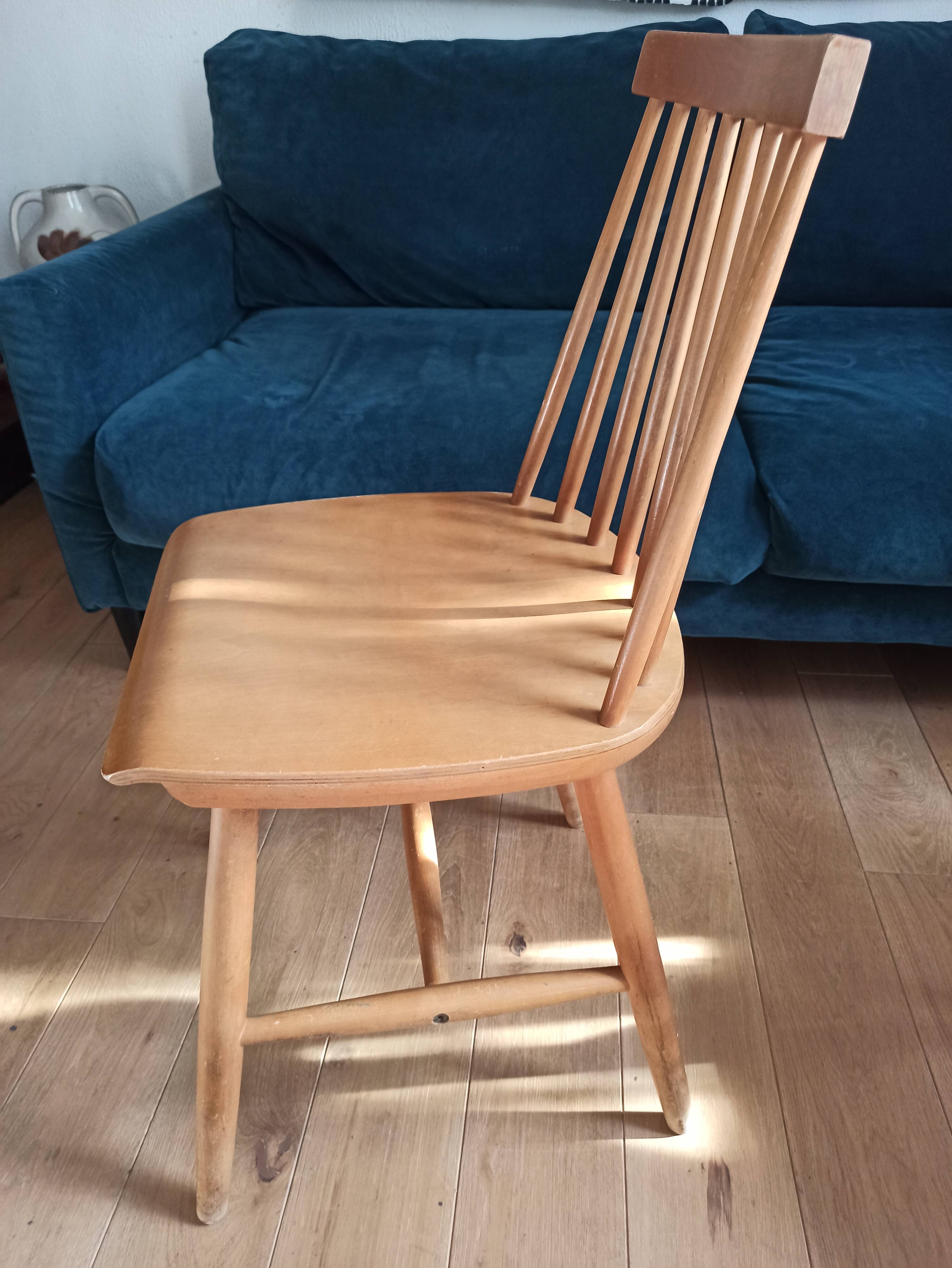 Chaises en bois vintage Ikea 1960