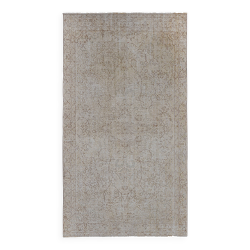 Vintage Turkish Oushak Handwoven Rug 144x265 cm