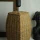 Vintage twisted natural rattan lamp foot