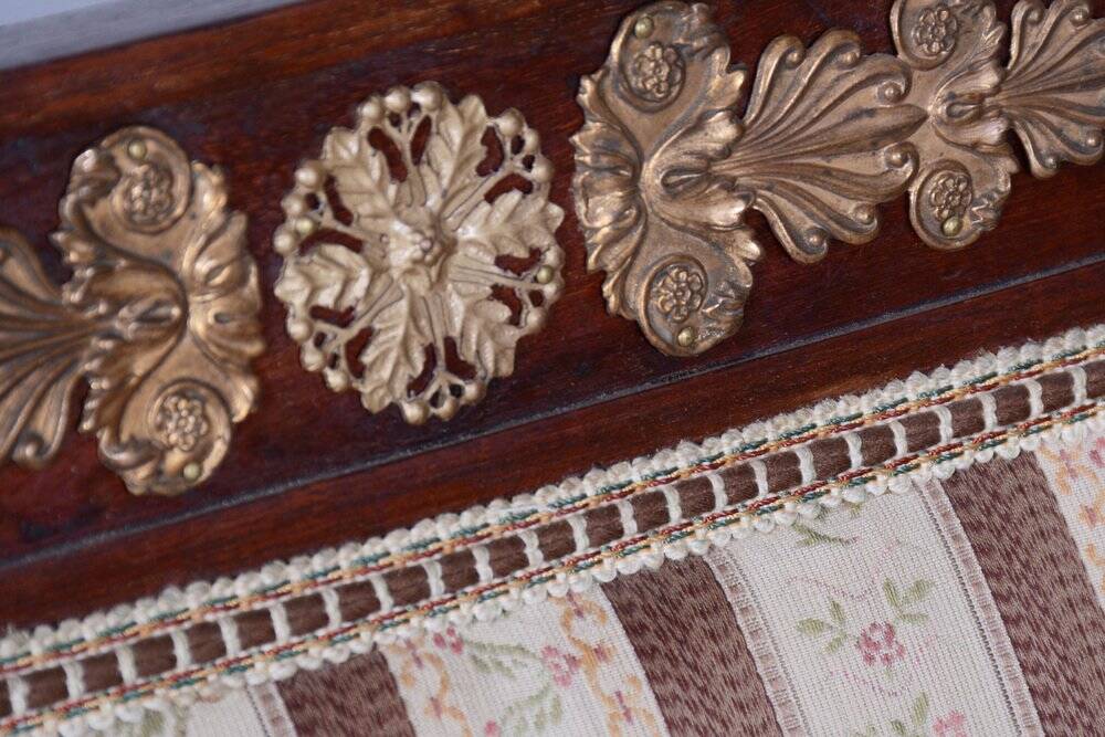 French Empire Mahogany Sofa, 1860s