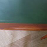 Minister's desk style L. Philippe – 2 drawers – cherry wood – faux leather desk mat