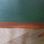 Minister's desk style L. Philippe – 2 drawers – cherry wood – faux leather desk mat